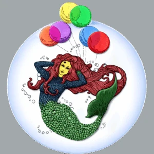 Balloon Lagoon mermaid logo